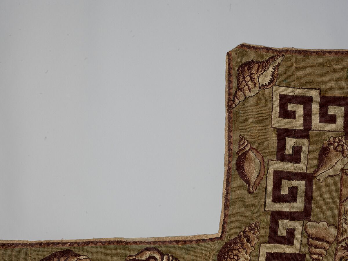 Carpet, Ann Moore, Wool, embroidered in cross-stitch, American