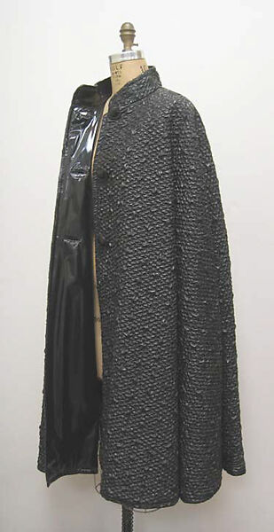 Cape, James Galanos (American, Philadelphia, Pennsylvania, 1924–2016 West Hollywood, California), synthetic, plastic, American