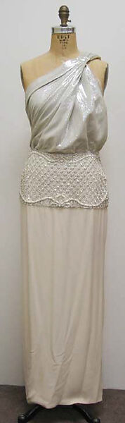 Ensemble, James Galanos (American, Philadelphia, Pennsylvania, 1924–2016 West Hollywood, California), synthetic, plastic, feathers, American