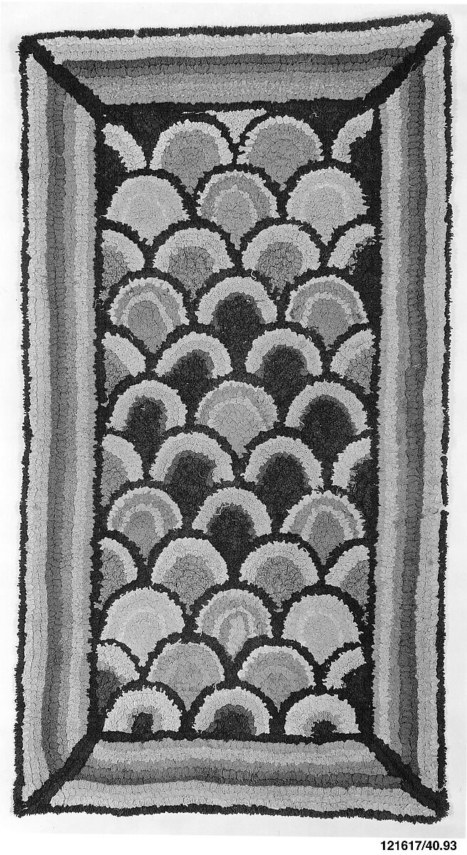Hooked Rug, Elizabeth Stowell (1765–1861), Wool, American 