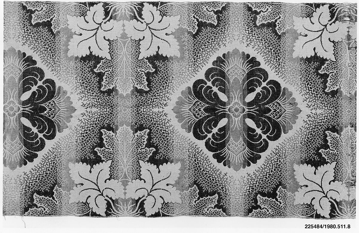 Woven carpet piece, Wool, British, probably