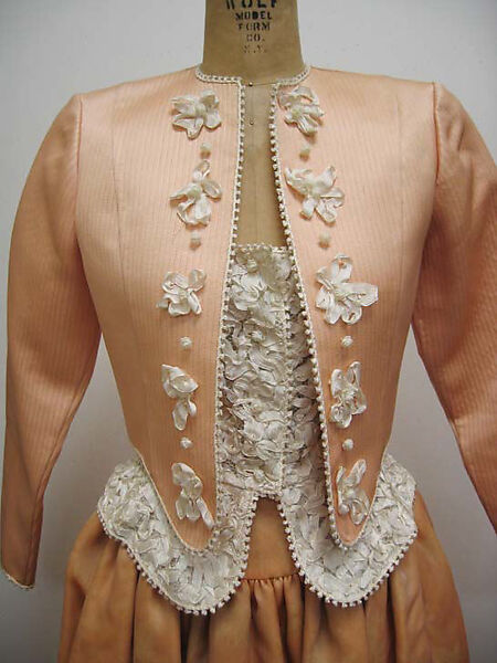 Wedding ensemble, (a–c) Geoffrey Beene (American, Haynesville, Louisiana 1927–2004 New York), a,c) silk, plastic; b) silk; d,e) silk, leather; f,g) silk, metal, American