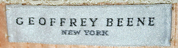 Wedding ensemble, (a–c) Geoffrey Beene (American, Haynesville, Louisiana 1927–2004 New York), a,c) silk, plastic; b) silk; d,e) silk, leather; f,g) silk, metal, American