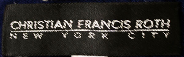 "Rothola Dress", Christian Francis Roth (American, born 1969), wool, American