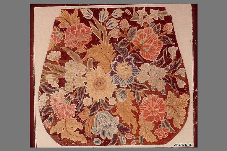 Chair Seat, Sarah Tyler (1718–1764), Linen embroidered with wool, American