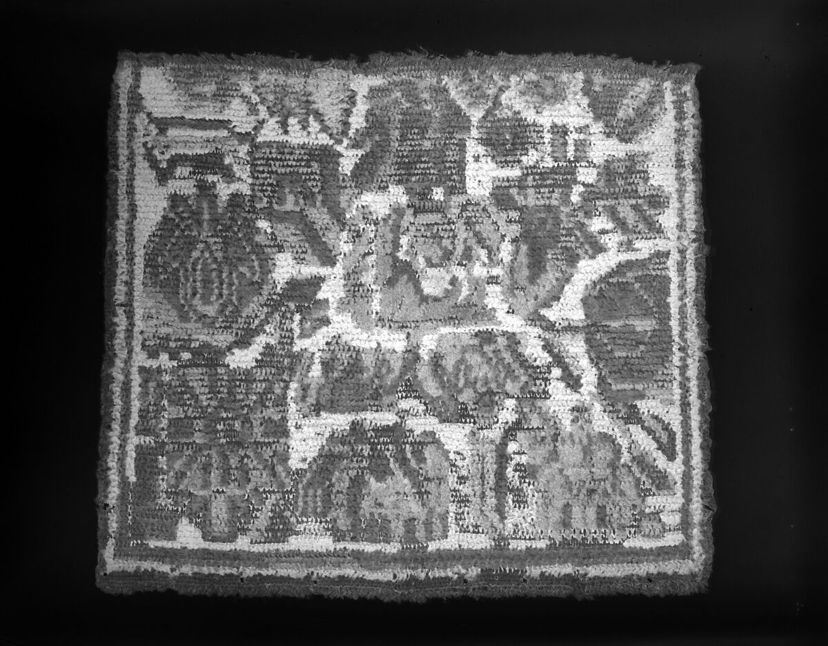 Chair seat, Wool and bast fiber, woven, British