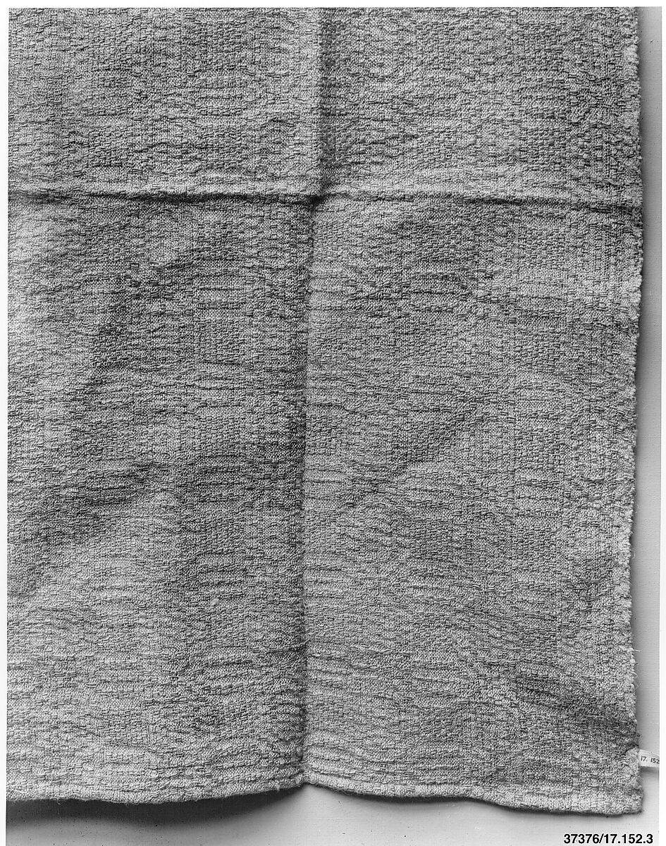 Coverlet, Nancy Parker (1749–1848), Unbleached linen, woven, American 