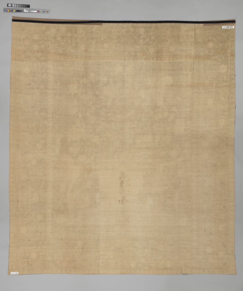 Phebe Warner Coverlet, Probably Sarah Furman Warner Williams (born 1764), Linen and cotton, American