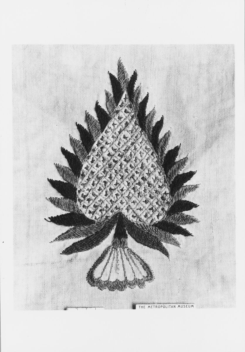 Embroidered coverlet, Mary Breed (1751–ca. 1784), Linen and cotton with wool embroidered, American