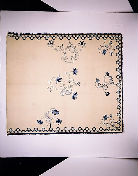 Embroidered blanket, Ruth Brewster Sampson, Wool embroidered with wool, American