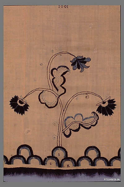 Embroidered blanket, Ruth Brewster Sampson, Wool embroidered with wool, American