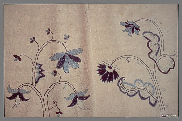 Embroidered blanket, Ruth Brewster Sampson, Wool embroidered with wool, American