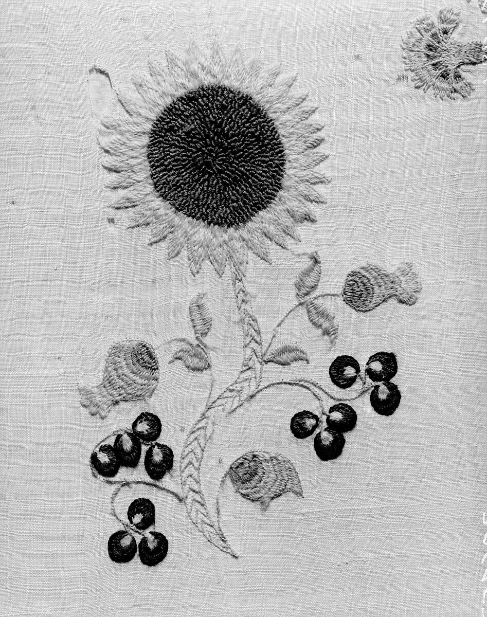 Embroidered coverlet, Ruth Culver Coleman (died 1801), Linen and wool, embroidered, American