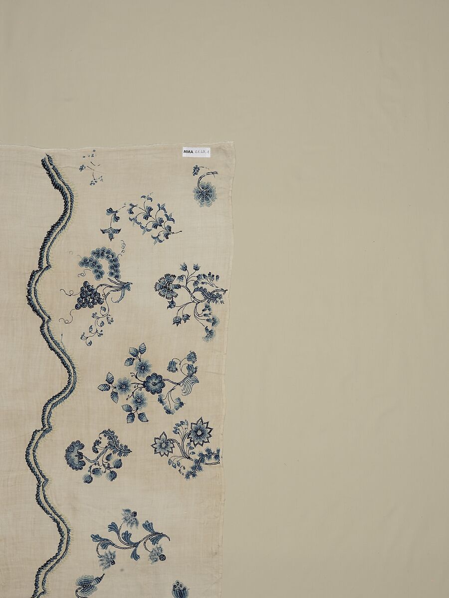 Embroidered coverlet, Ruth Culver Coleman (died 1801), Linen and wool, embroidered, American