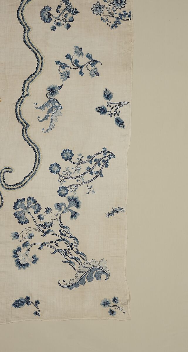 Embroidered coverlet, Ruth Culver Coleman (died 1801), Linen and wool, embroidered, American