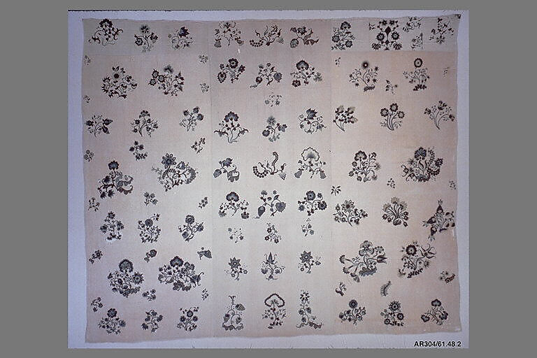 Embroidered bed hangings, Ruth Culver Coleman (died 1801), Linen embroidered with wool, American