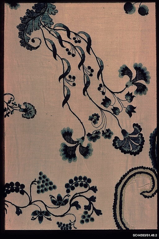 Embroidered bed hangings, Ruth Culver Coleman (died 1801), Linen embroidered with wool, American