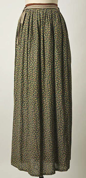 Skirt, Giorgio di Sant&#39;Angelo (American, born Italy, 1933–1989), cotton, silk, American 