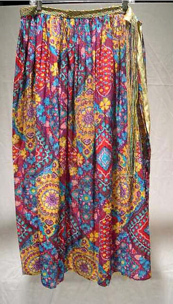 Skirt, Giorgio di Sant'Angelo (American, born Italy, 1933–1989), cotton, synthetic fiber, metallic thread, American