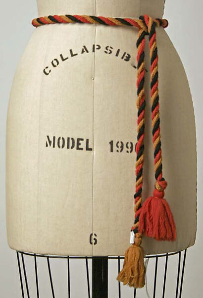 Belt, Giorgio di Sant'Angelo (American, born Italy, 1933–1989), (a) cotton, silk; (b) cotton, silk, metallic, plastic; (c) wool, synthetic fiber; (d) silk, metal, American