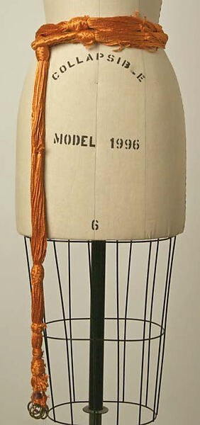 Belt, Giorgio di Sant'Angelo (American, born Italy, 1933–1989), (a) cotton, silk; (b) cotton, silk, metallic, plastic; (c) wool, synthetic fiber; (d) silk, metal, American