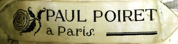 "Irudree", Paul Poiret (French, Paris 1879–1944 Paris), metallic, silk, French