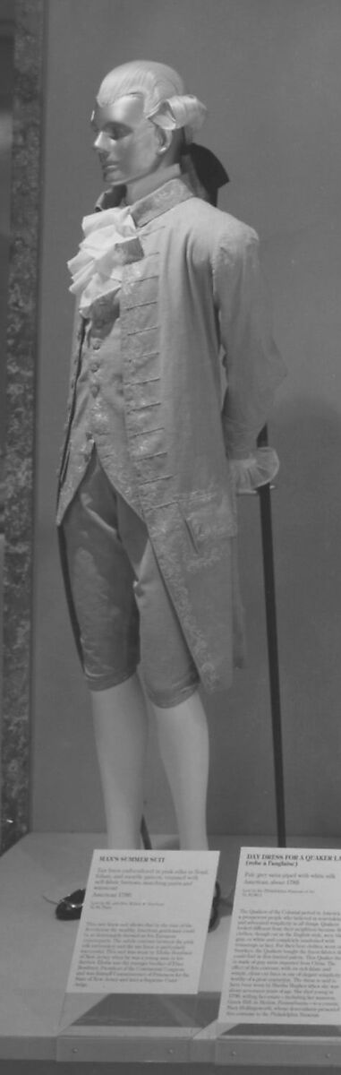 Suit, linen, silk, cotton, American