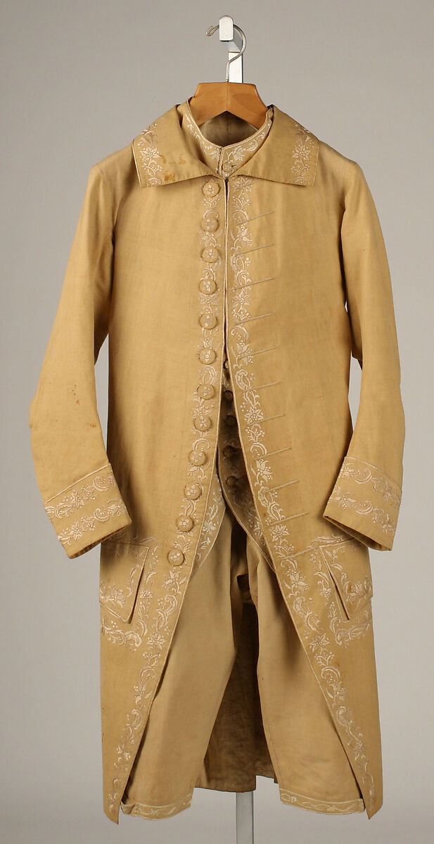 Suit, linen, silk, cotton, American