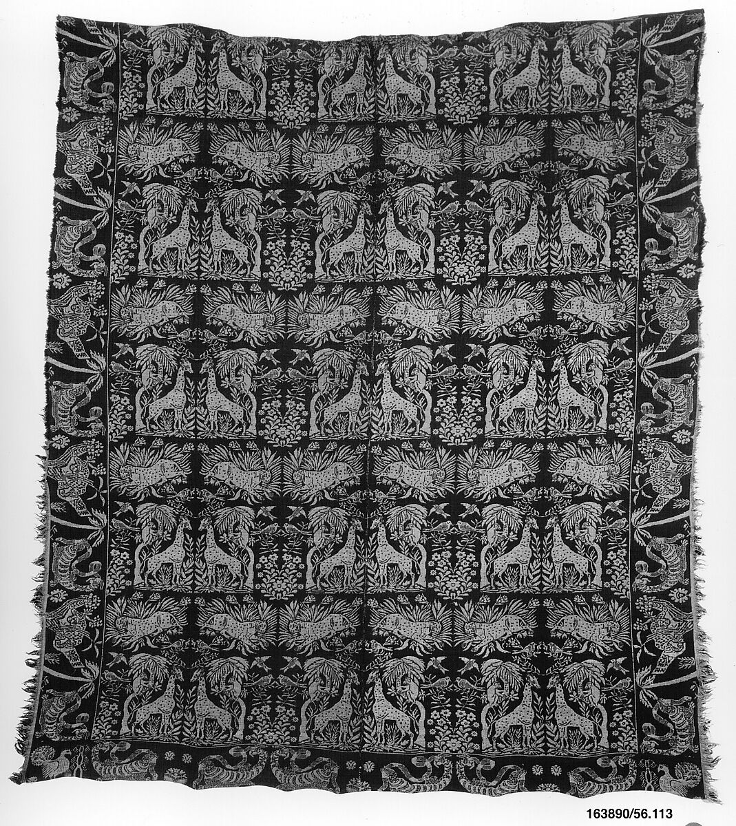 Coverlet, Wool, woven, American