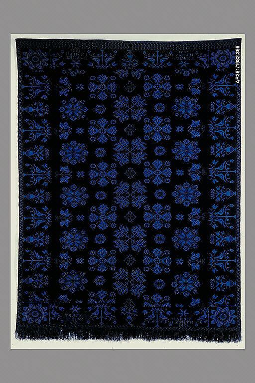 Coverlet, Wool, woven, American