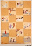 Crib Quilt, Alice in Wonderland patterned, Marion Whiteside Newton, Cotton, American