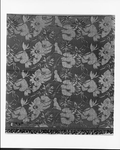 Water-lily curtain, Associated Artists (1883–1907), Silk, woven, American