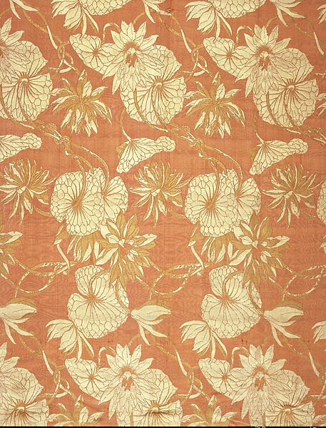 Water-lily curtain, Associated Artists (1883–1907), Silk, woven, American