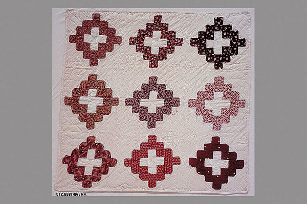 Doll Quilt, Chimney Sweep pattern, Ella Mygatt Whittlesey (born ca. 1845), Cotton, American