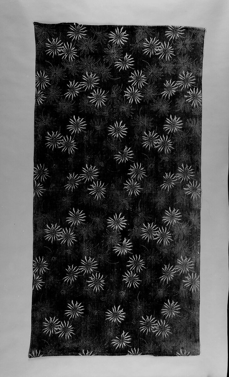 Wild-aster textile, Cotton, silk, American