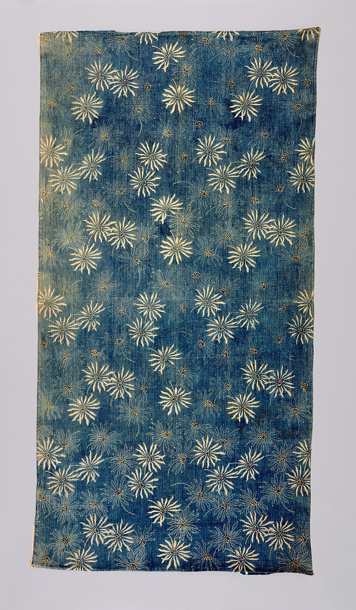 Wild-aster textile, Cotton, silk, American