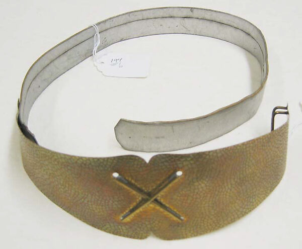 Belt, Bill Blass Ltd. (American, founded 1970), metal, leather, American 