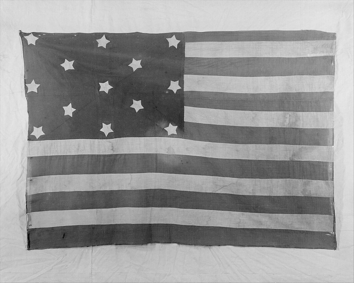 Flag, Attributed to Elizabeth Schuyler Hamilton (1757-1854), Linen and wool, American 