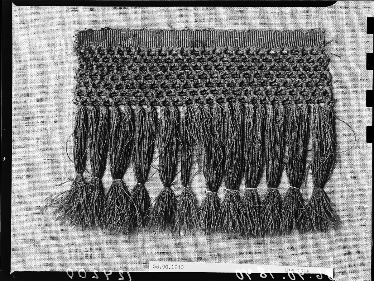 Fringe, Silk trimming, American