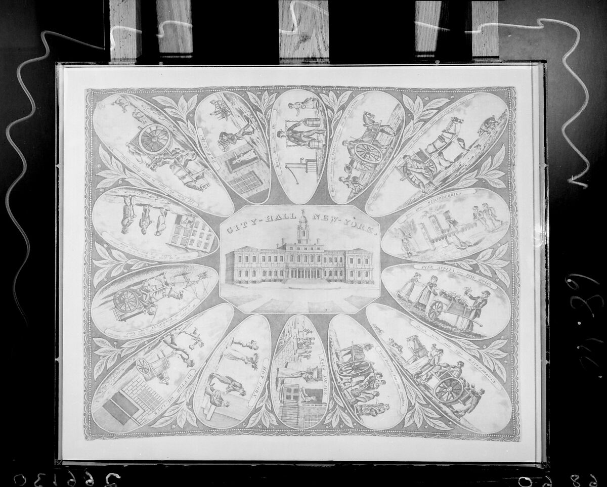 Handkerchief, Cotton, copperplate printed, British, probably