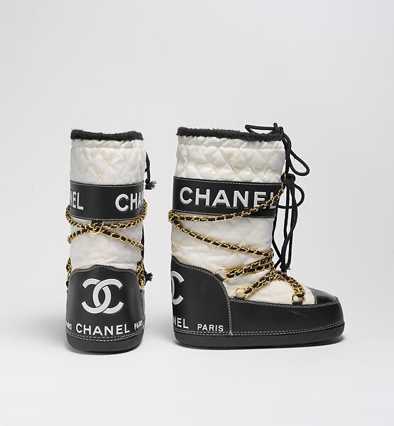 Boots, House of Chanel (French, founded 1910), synthetic, rubber, metal, French