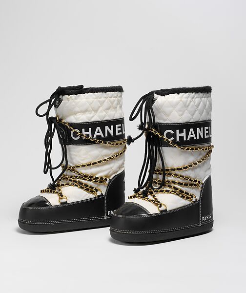 Boots, House of Chanel (French, founded 1910), synthetic, rubber, metal, French 