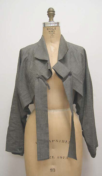Jacket, Miyake Design Studio (Japanese, founded 1970), cotton, linen, plastic, Japanese 