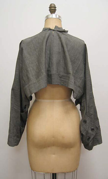 Jacket, Miyake Design Studio (Japanese, founded 1970), cotton, linen, plastic, Japanese