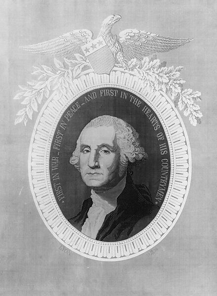 Panel of George Washington, J. R., Silk, woven, French 