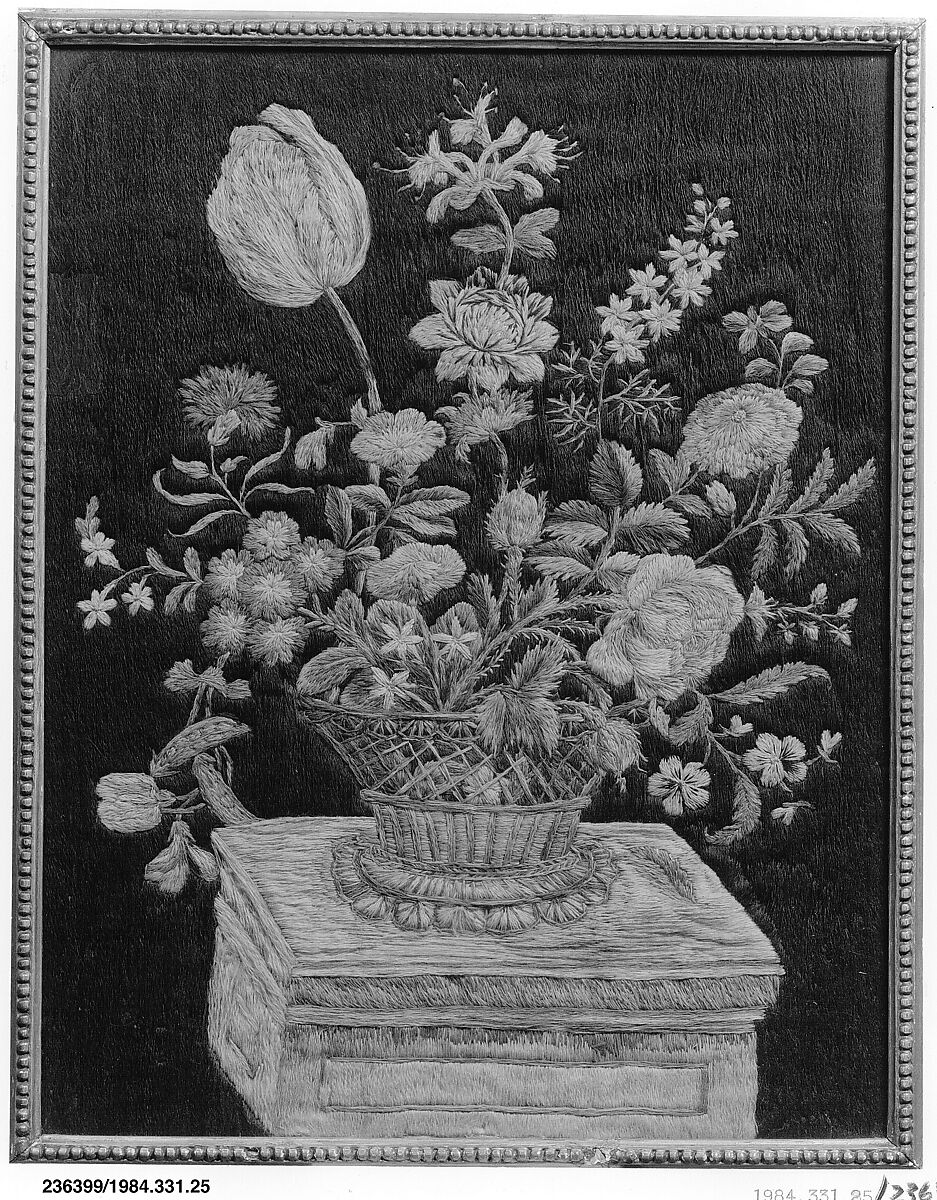 Embroidered Picture, Embroidered wool on linen, British