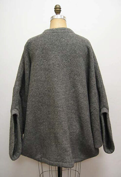 Coat, Hiroko Koshino (Japanese, born 1937), wool, plastic, Japanese