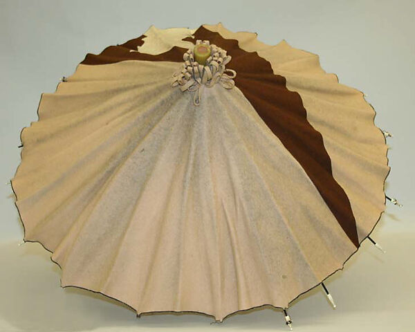 Parasol, wool, metal, plastic (cellulose nitrate), American or European 