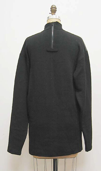 Sweater, Jean Paul Gaultier (French, born 1952), wool, synthetic, plastic, French