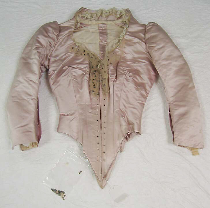 Court presentation ensemble, House of Worth (French, 1858–1956), (a) silk, metal, feathers, glass; (b–d) silk, metal; (e, f) silk; (g) feathers, silk, metal; (h–l) silk, metal, French